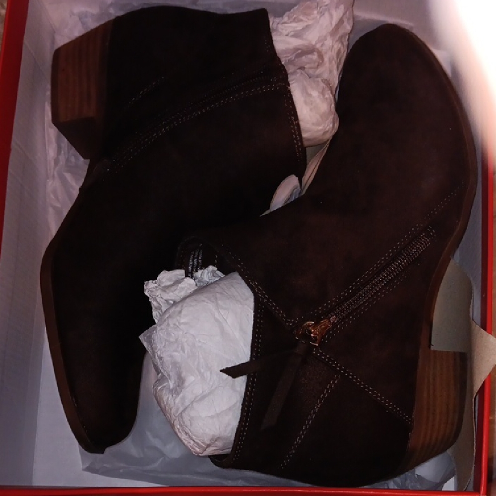 Wonderly Dark Brown Ankle Booties